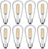 Gozelux Vintage LED Edison Bulbs, 6W, Equivalent 60W, Dimmable, Warm White 2700K,