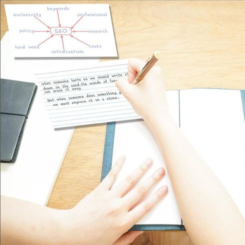 MEIOPUOYEAM 5x7 50 White Index Cards Ruled, Pcs File Note Cards, Lined Index Cards, Study Cards, Flashcards