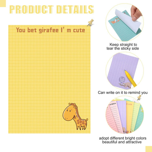 Funny Notepads with Sayings, Sticky Office Supplies To Do List, Assorted Notepad for Workers, 12 Designs