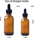 48 Pack 2oz Amber Glass Dropper Bottles - Eye Dropper Bottles with Glass Droppers for Essential Oils, Perfumes