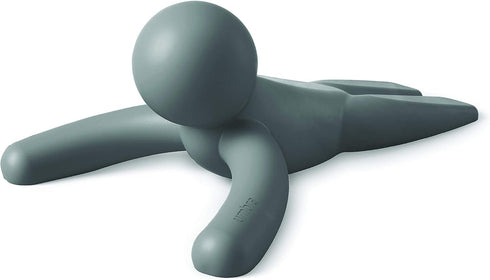 Umbra Buddy Door Stop, Heavy-Duty Flexible Design with Soft-Touch Finish, Protects Floors, Grey Color