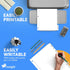 Ensight 3 Ring Page Dividers, Bulk 1/5 Cut Tab Dividers, 100 Per Box, Decorative Printable Rewritable Tabs