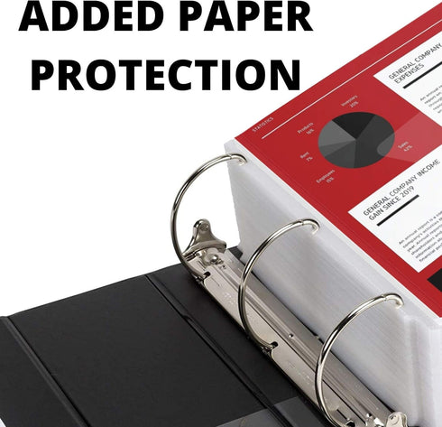 Performore 3 Ring Binder, Professional D Ring Binder 5 Inch, Presentation Folder for 8.5 x 11 Pages (2 Pack)