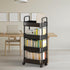 Generic 4 Rolling Cart - Utility Cart On Wheels | Tier Rolling Organization with Handle and Wheels, Multifunctional