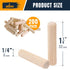 ALBO Wooden Dowel Pins - 1/4 x 1-1/4 inch Fluted Wood Dowels, 200 Pack for Crafts