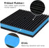 BJADE'S 4 Pack Anti-Vibration Rubber Pads with 3/8'' Pre-drill Hole, 2 x 2 x 7/8 inch for HVAC