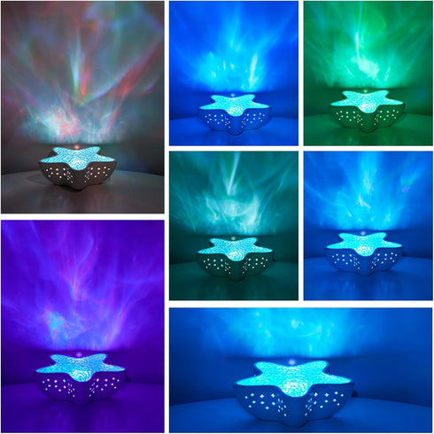 AmmToo Northern Lights Projector, Ocean Wave Shower Light Projector Light for Bathroom Classroom, Galaxy Night Light