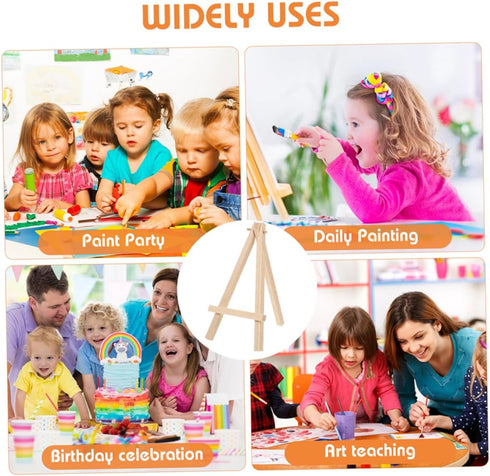 Tripod 2pcs Game Card Holder, Desktop Stand, Canvas Stand, Mini Wood Easels for Display