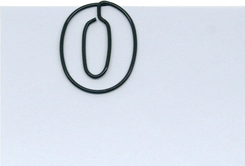 Butler in the Home 100 Count Black Paper Clips for A-Z Alphabet Letters or 0-9 Numbers, Gift Box Included