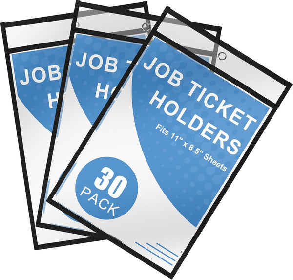 Heavy Duty Sheet Protectors 8.5 x 11 Job Ticket Holders, 30 Pack