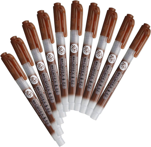Zebra B-WKS11-E Optex 1 Highlighter, EZ, Brown, 10 Pieces
