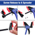 WORKPRO 6" Mini Bar Clamps for Woodworking, One-Handed Clamp/Spreader, Light-Duty Screw-Change F Clamp, 2PC