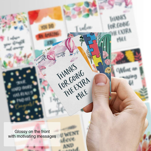 Dessie Motivational Cards - 63 Unique Inspirational Business Card Sized Encouragement Cards for Employees, Kindness