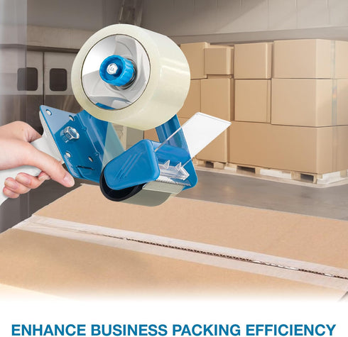 Perco Packing Tape Dispenser Gun for Efficient Packaging and Storage - Blue, Fits 1.88-Inch Tape Rolls