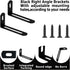 AUXBC 20Pcs 2.6"x1.3"x0.6"Adjustable 90 Right Angle Brackets, Slotted L Bracket Metal Degree Corner Fastener L-Shape