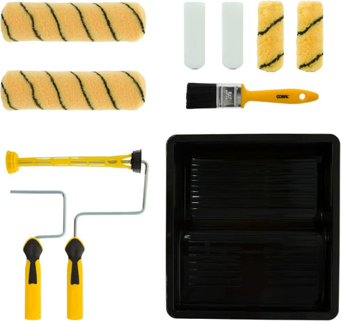 CORAL Max Coat Decorating Paint Roller Tray & Frame Set, 10 Piece