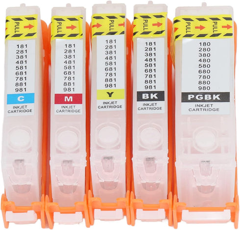 Empty Refillable Printer Ink Cartridge with Permanent Chip for PIXMA TS702 TR7520 TR8520 TR8620 Printers