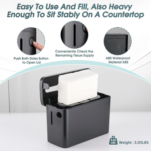 Countertop Paper Towel Dispenser - Large Capacity Dispenser & Single Sheet Design for Home, Office, or A Small Business