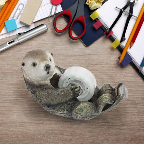 Cute Otter Tape Holder, Funny Animal Office Desk Tape Dispenser for Home and Office Accessories