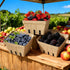 LUCKIEY 60 Pack Small Natural Pulp Fiber Berry Baskets Eco-Friendly Vented Produce Containers for Strawberries