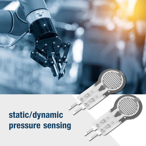 Thin Film Pressure Sensor, Pack of 2 0.4 mm Thickness 20g~2kg Pressure Sensing Range High Precise Resistance Type Thin Film Pressure Sensor Force Sensor For Bed Sleep Monitoring