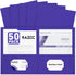 RAZCC 50 Pack Two Pocket Folders, Purple, Fit Letter Size Paper, Pockets for School Office Business Home