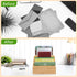 Desk File Mail Organizer, 5 Slots Bamboo Folder Sorter for Letter, Envelope, Paper, Desktop Tray