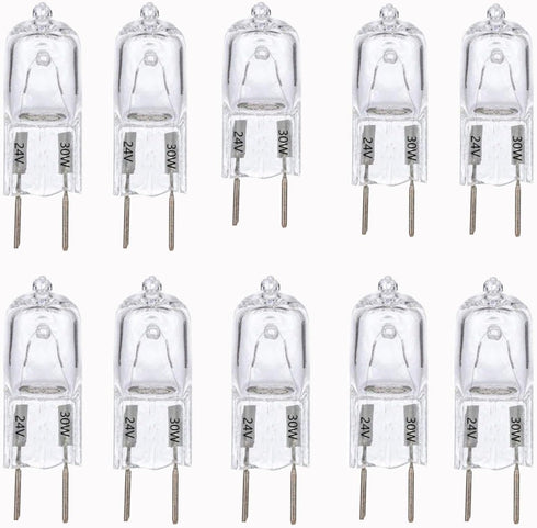 NTZTO G8 Halogen Bulbs 24V,2700K Warm White (190 Lumens),Dimmable,for Under Cabinet Lighting,Range Hood,Desk