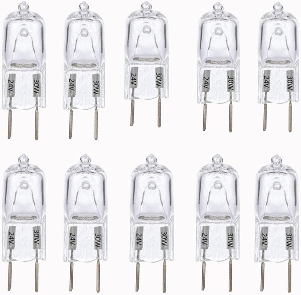 NTZTO G8 Halogen Bulbs 24V,2700K Warm White (190 Lumens),Dimmable,for Under Cabinet Lighting,Range Hood,Desk