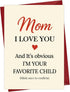 Cheerin Funny Birthday Cards for Mom Hilarious I Love You Card for