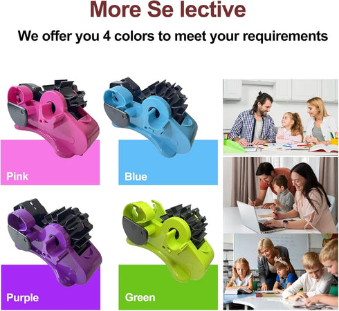 MECOLOUR Multi-Roll Heat Tape Dispenser, 6 pcs Sublimation 1" + 3" Core Double Reel, Semi-Automatic - PURPLE