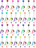 Fulmoon 150 Pcs Nurse Pen Set: 30 Retractable Nursing Badge Reels, 30 Ballpoint Pens, 30 Mini Highlighters, 30