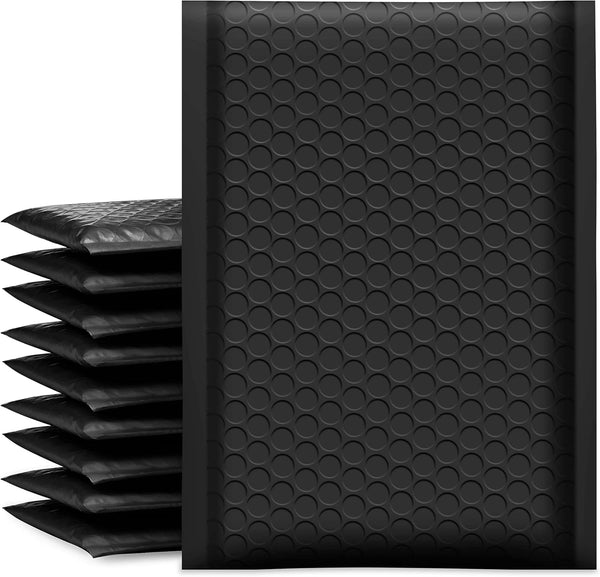 UCGOU Bubble Mailers 6x10 Inch Black - 25 Pack Padded Envelopes for Small Business Mailing
