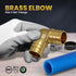 QYMO0058-10 PEX X PEX 90 Degree Elbow Barb Pipe Fitting 5/8" Brass (pack of 10) by Supply Giant