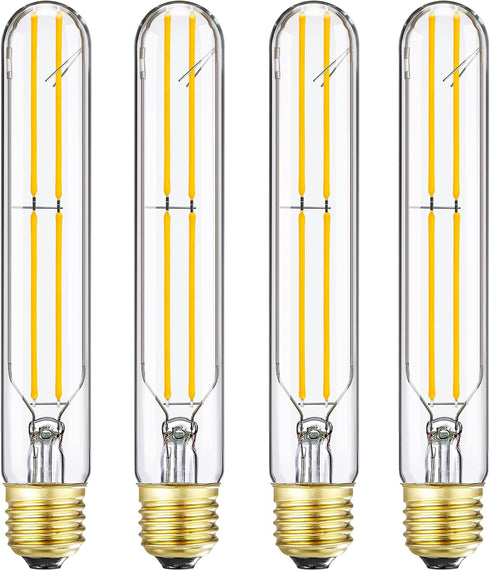 7.3 Inch T10 LED Bulb 60 Watt, Dimmable 3000K Soft White E26
