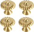 SANCHAKOU Cupboard Drawer Pull Handles 2 Pack Solid Bedside Table Brass Handle Chinese