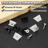 100 Closet PATIKIL Plastic Corner Braces, Pcs Black L-Brackets Furniture Angle Code Bracket with Screws for Wood Shelf