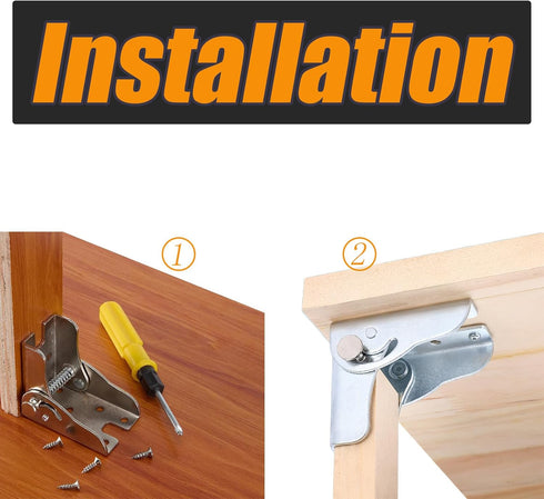 YIDELAI 1 90 Locking Hinge Pair Multifunctional Degree Automatic Locking Folding Bracket Suitable for Folding Furniture