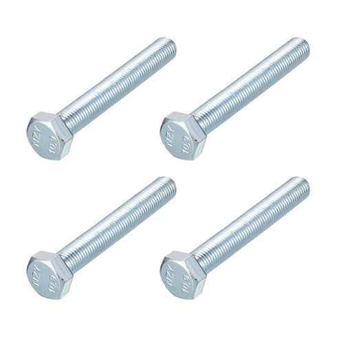 Hex Bolts (M10-1.25x70mm) 4Pcs, 8.8 Grade Carbon Steel Zinc Plated Fully Threaded Hex Head Screw Bolt for Furniture