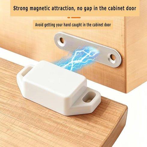 luckkyme 8 Pack Heavy Duty Shutter Hardware Magnetic Cabinet Catch Door Latch with Mounting Screw for Home Furniture