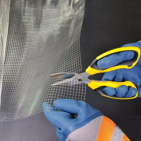Heavy Duty 8'' Scissors, Multipurpose Carpet Scissors with Protective Cover for Easy Cutting of Various Materials