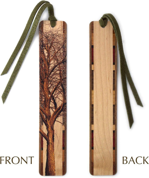Winter Willow Tree Wooden Bookmark, Personalization Available, Made in USA