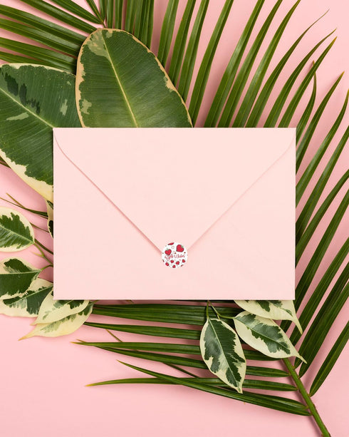Mysuevin 500pcs 6 1 inch Packing Strawberry Thank You Labels Designs Sweet Envelope Seals for Party Dessert Prescent