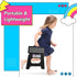 Stool,11 Inch Black,1 Pack Delxo Folding Step Non-Slip Foldable Step Stools for Kids and Adults,Portable Foldable Step