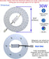 36W 3 Color Temperature LED Flush Mount Ceiling Fan Light Kit Replacement LED Light Board Panel,Retrofit LED Light