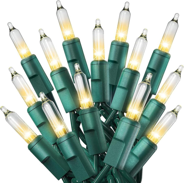 PREXTEX 100 Count Clear Christmas Lights - 20 ft Ultra Bright String