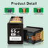 SAILNER 65 XL Remanufactured Ink Cartridge Replacement for HP Ink 65 Black and Color Combo Pack 65XL, Compatible with