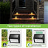 XLUX 6 Pack Solar Lights for Steps Decks Pathway Yard Stairs Fences, LED lamp, Rainproof, Black Metal Housing