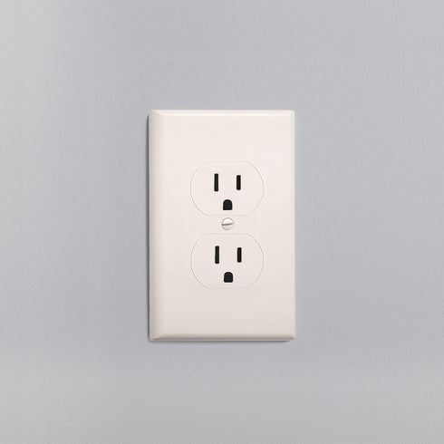 TayMac 2520LA MASQUE Light Almond 1-Gang Duplex Jumbo Electrical Outlet Cover Wall Plate 1-Pack, Replaces Old Wall Plate for Electric Outlet, Home Improvement Essential by TayMac