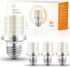 MIAOKE E26/E27 LED Bulb, 10W Dimmable Light Bulbs, 900 Lumen, 90% Energy Saving, 4 Pack for Bathroom, Ceiling Fan,